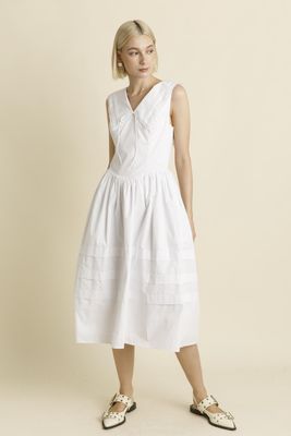 Sailor Girl Collared Midi Dress