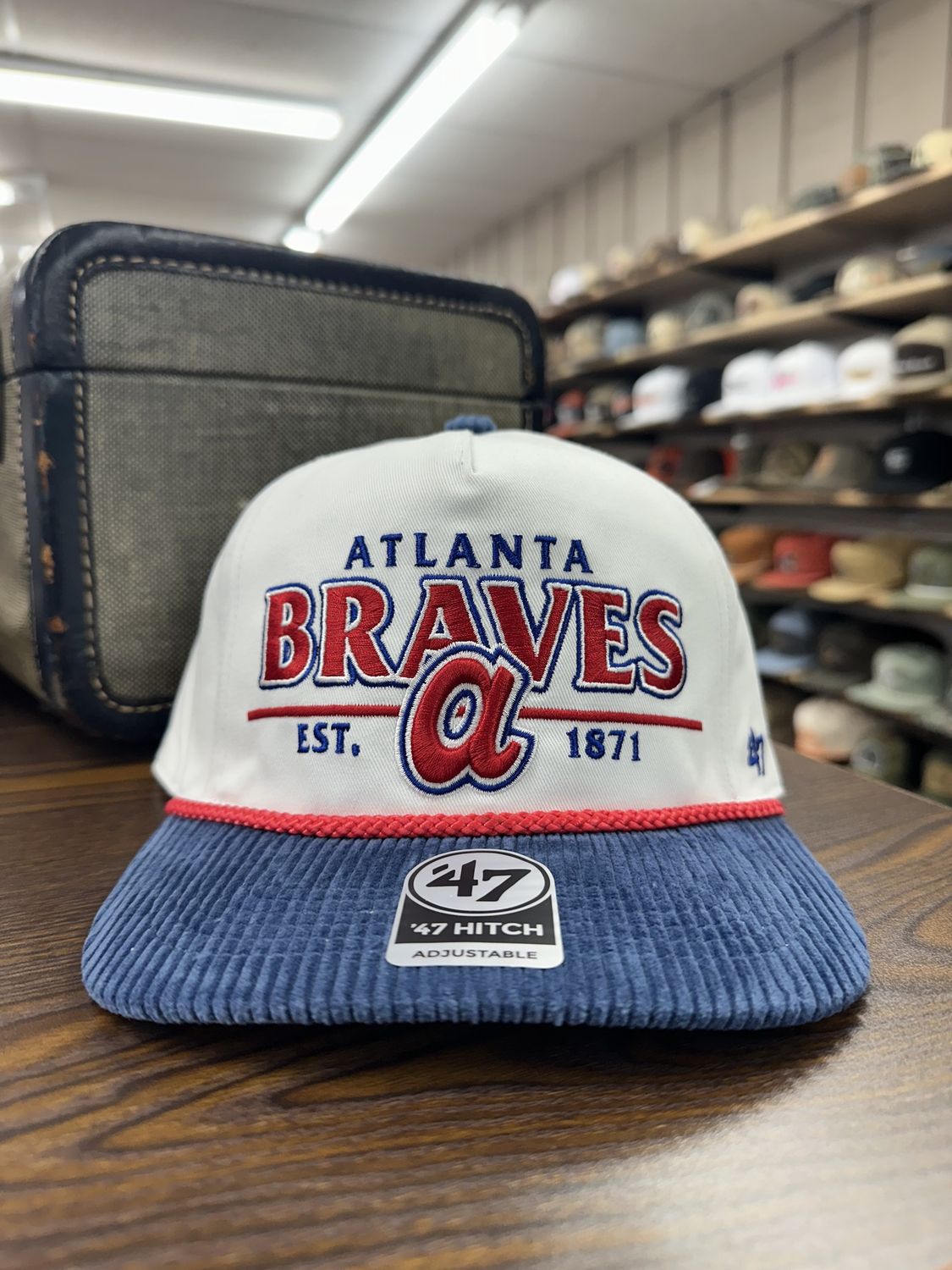 Atlanta Braves Cooperstown White Rustic Hitch Hat