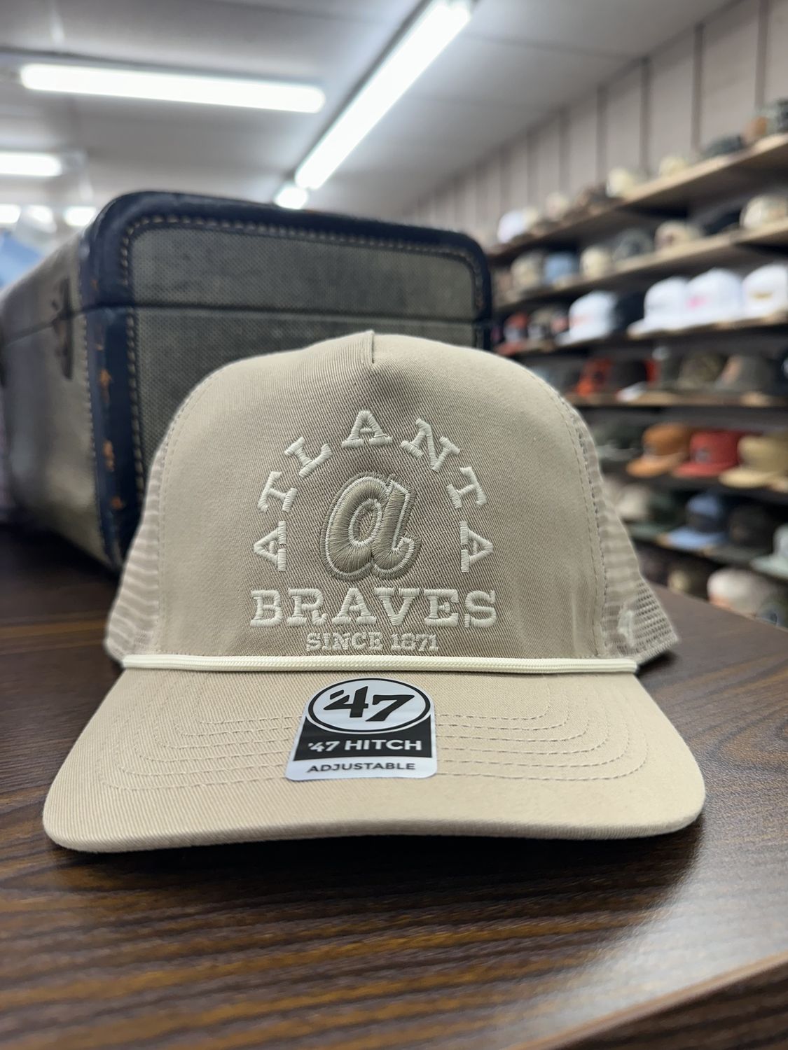 Atlanta Braves Cooperstown Khaki Hitch Hat