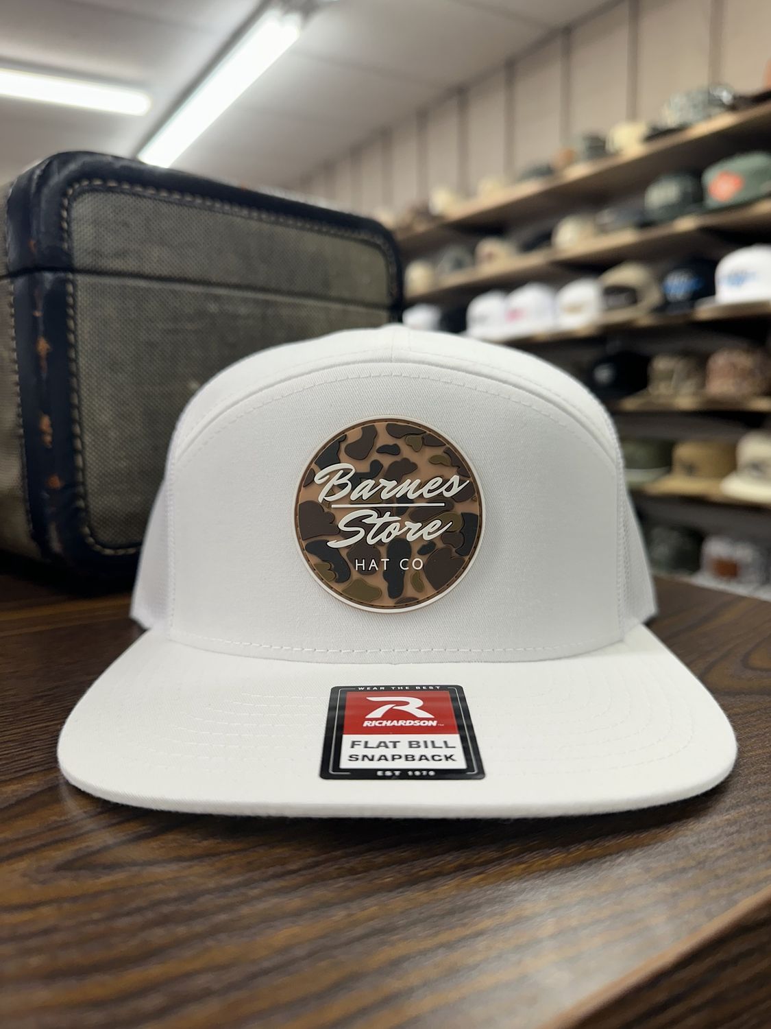 Camo Rubber Patch 7-Panel - White