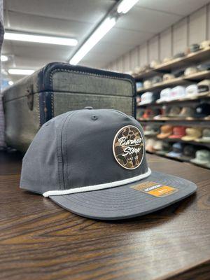 Camo Rubber Patch Roper Hat - Charcoal