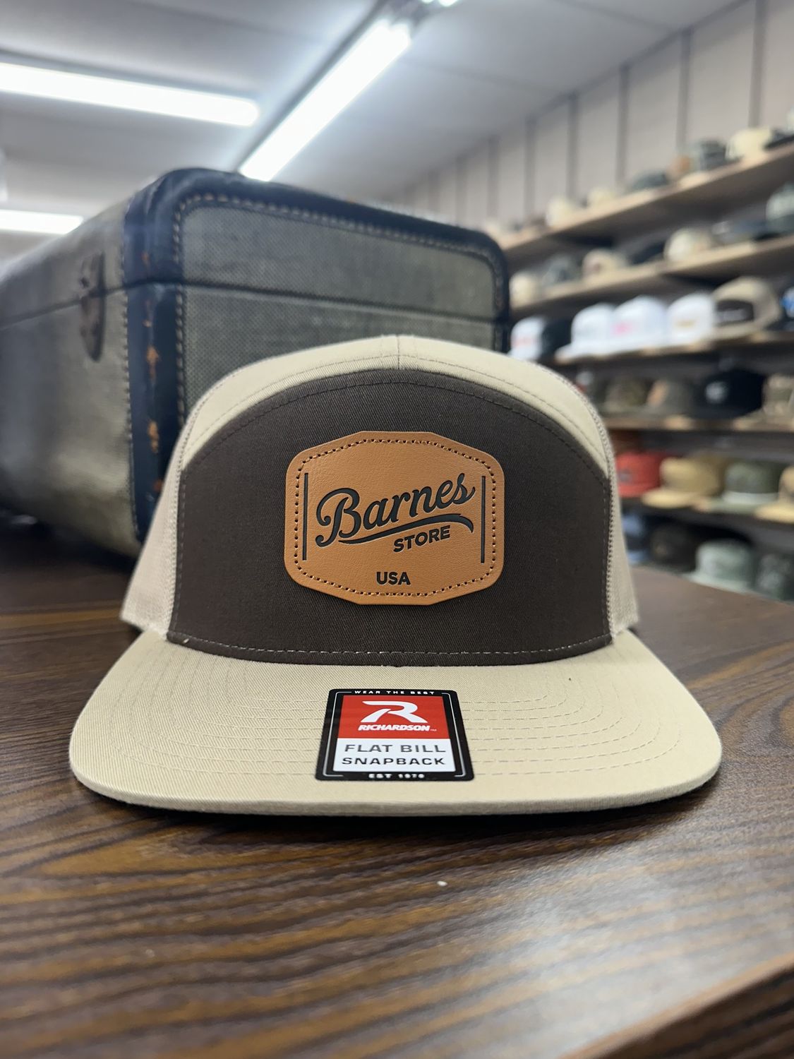 Leather Patch 7-Panel - Brown/Khaki