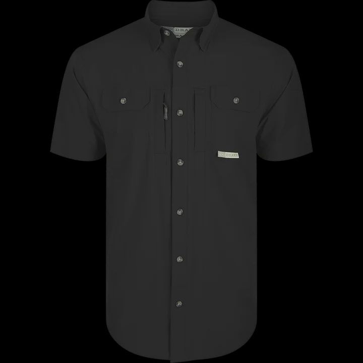 Wingshooter Trey Short Sleeve Shirt, Color: CAB-Caviar Black, Size: SML