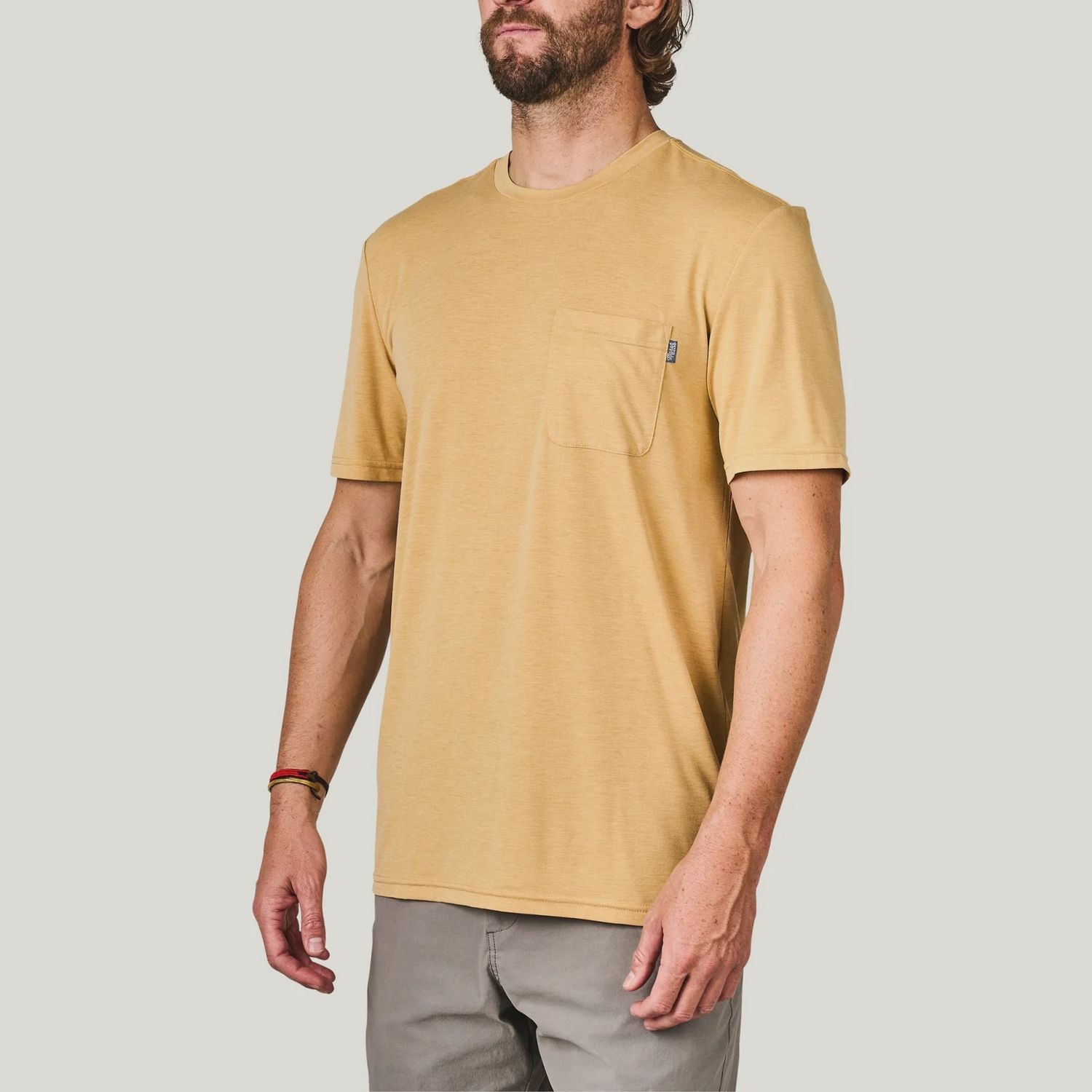 Buxton Short Sleeve Tech Tee, Color: WHEH-Wheat Heather, Size: SML
