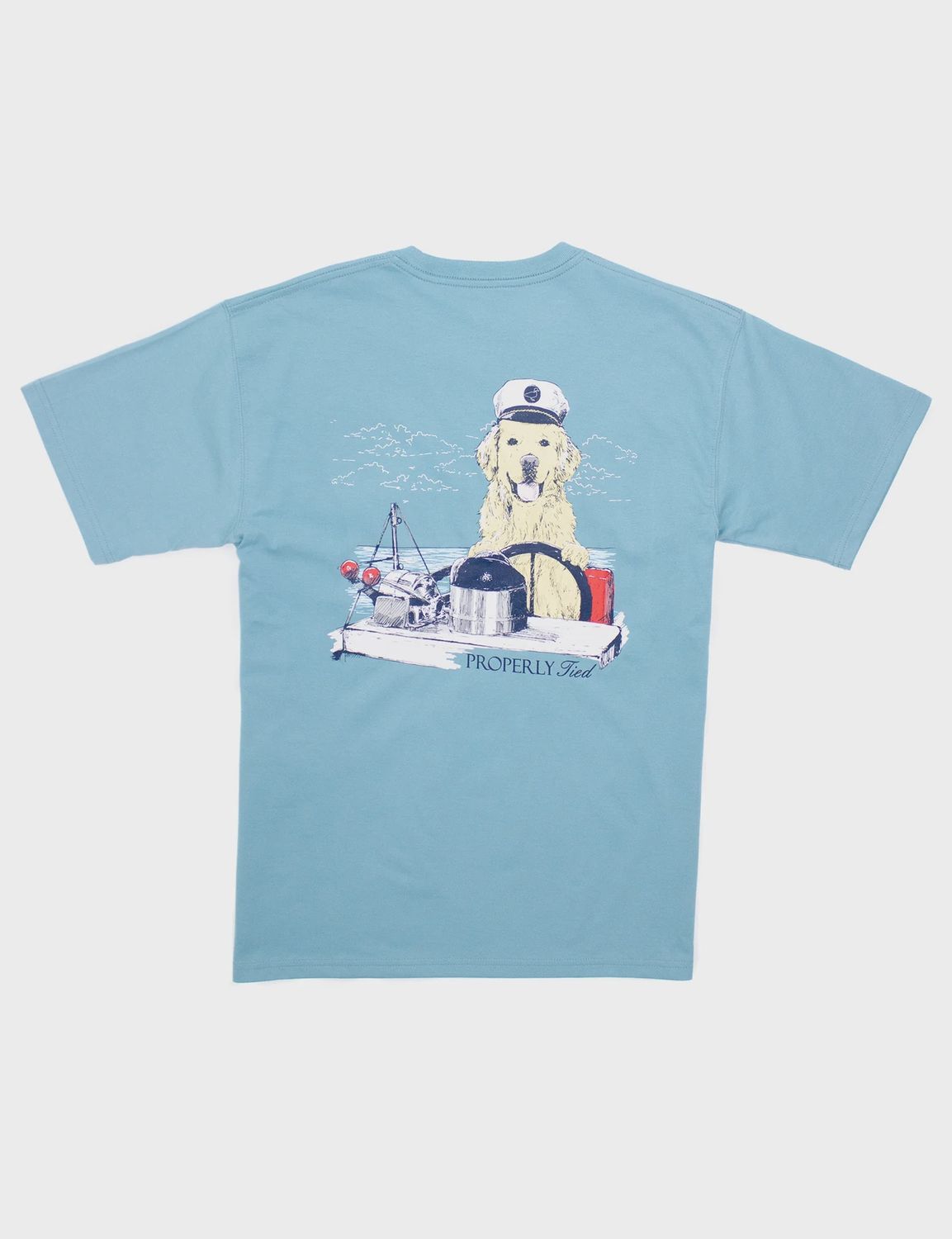 Golden Captain Short Sleeve Tee - Coastal Sky