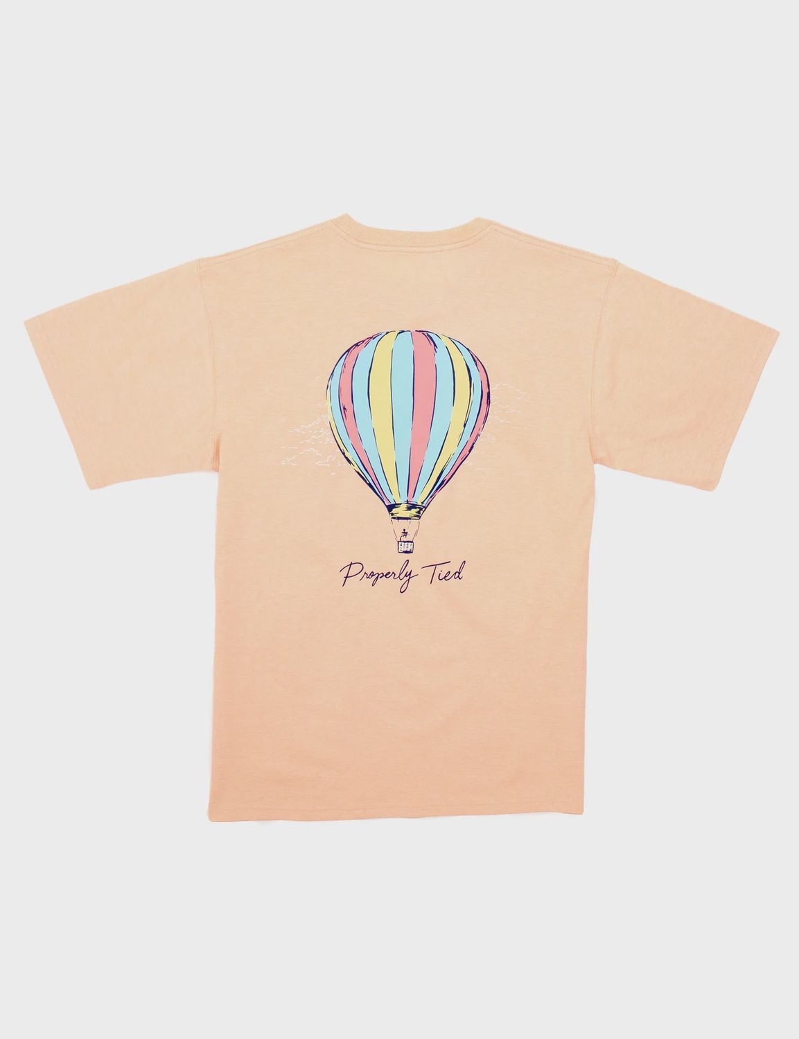 Hot Air Balloon Short Sleeve Tee - Melon