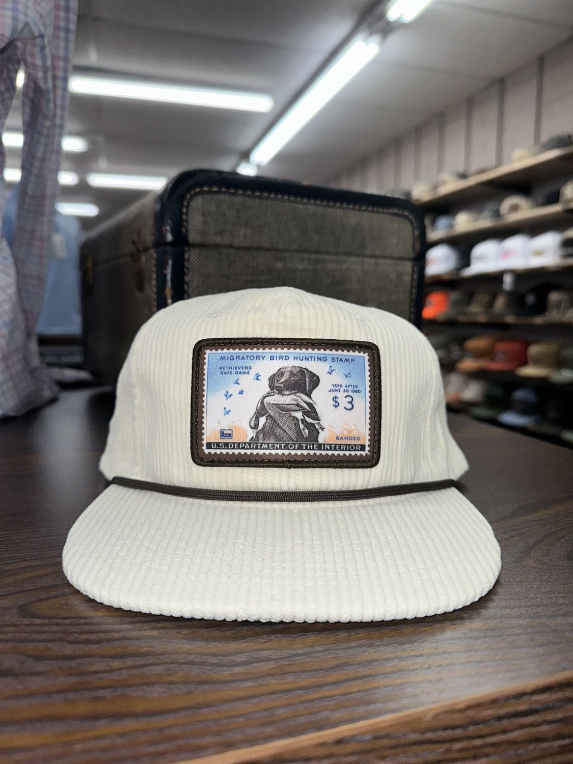 Corduroy Goat Rope Cap-Cream