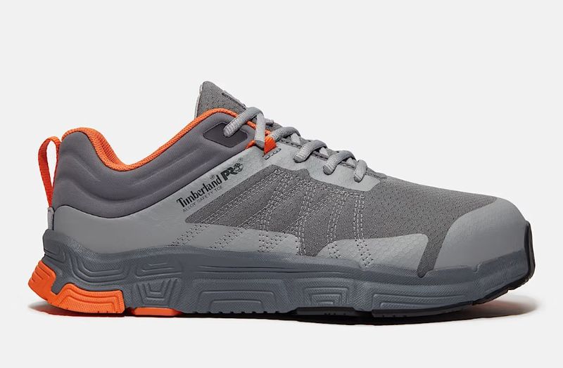 Men&#39;s XR-1 Dynamic Natural Fit Alloy Toe Work Sneaker - Grey Mesh / Orange