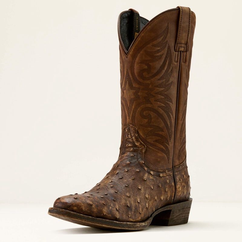 Vesper Stonewash Ostrich Boot