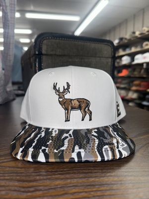 White Ranch Camo Buck Hat