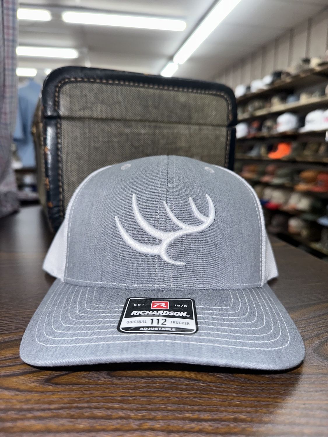 Antler Trucker Hat Heather/White