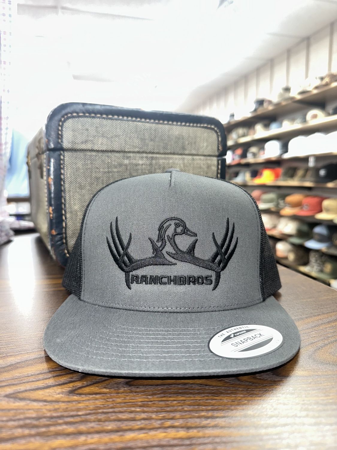 Black New Duck Logo Hat - Gray/Black