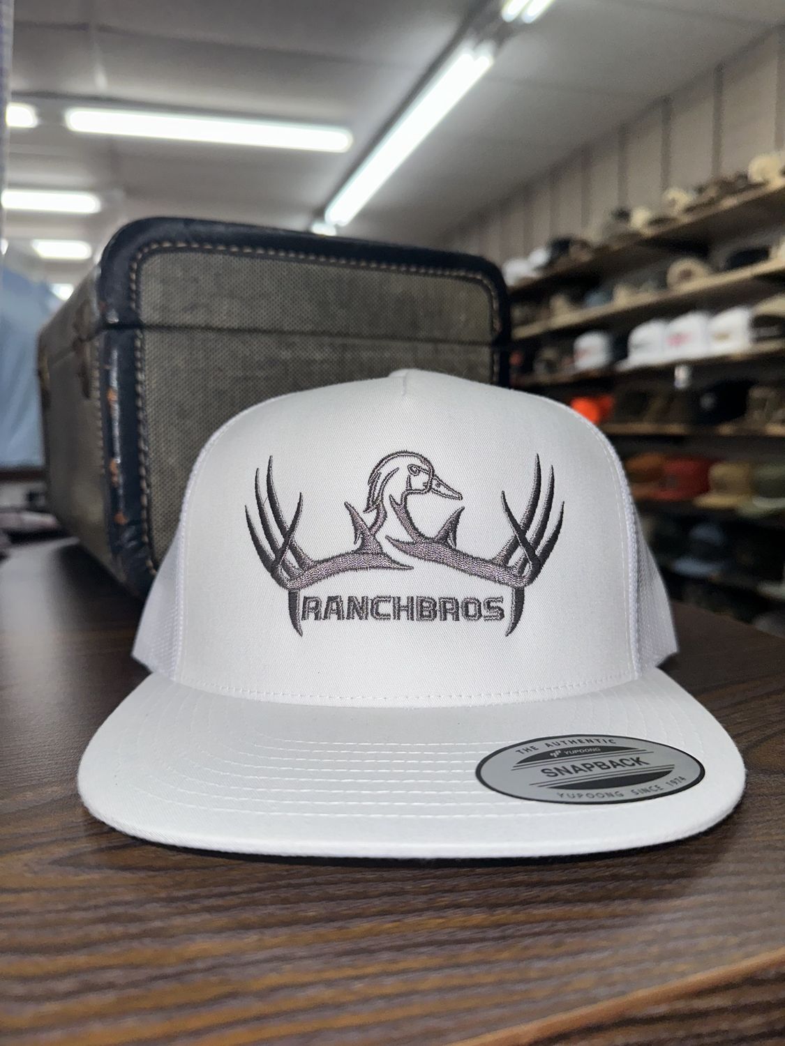 Duck Logo 6006 High Profile Hat - White