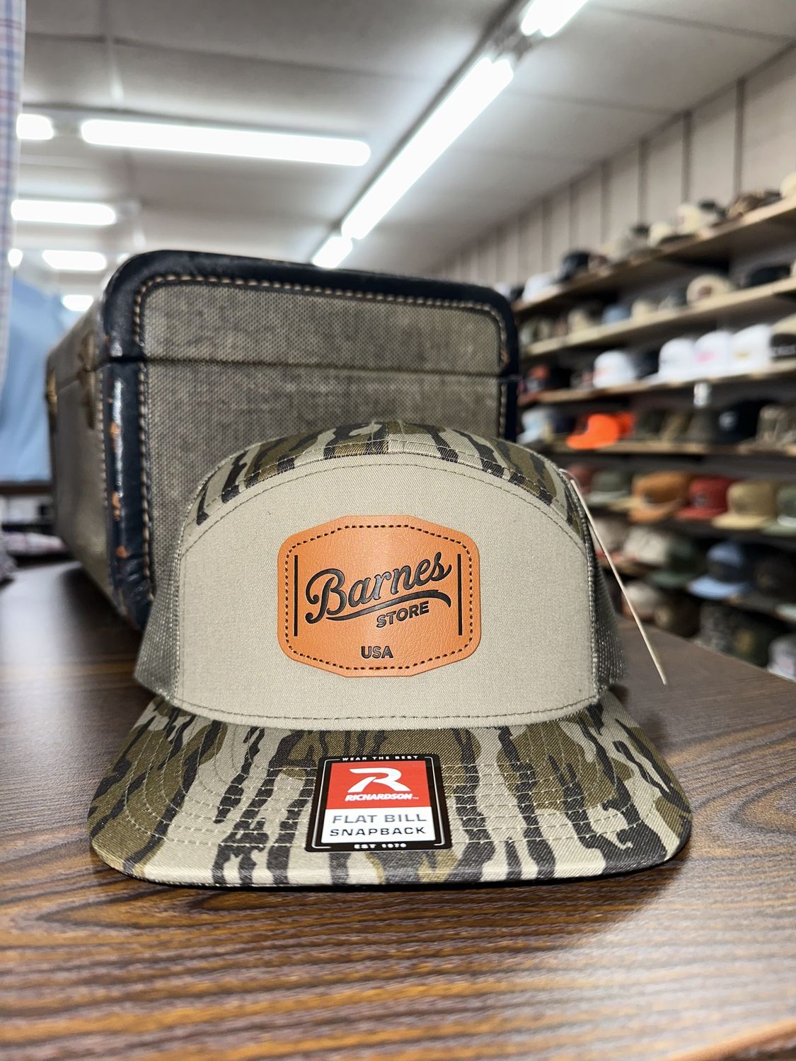 Leather Patch 7 Panel Hat - Bottomland