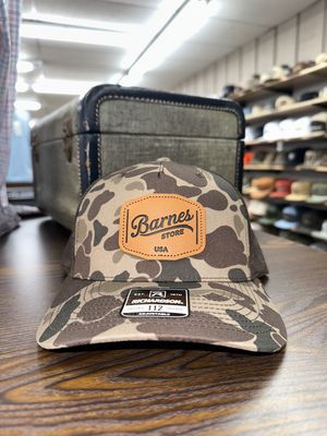 Leather Patch Trucker - Dark Duck Camo