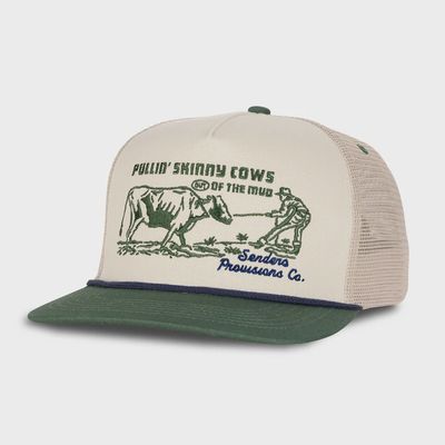 Skinny Cows Hat - Cream/Green