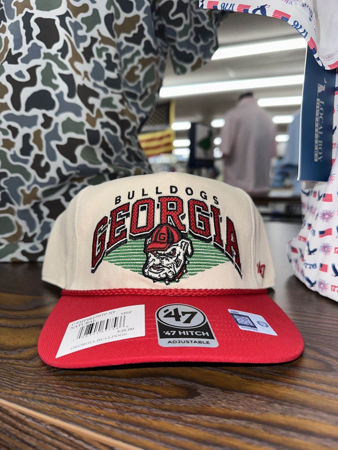 Georgia Bulldogs Natural Pomona TT Rope Hat