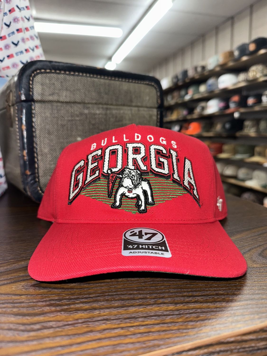 Georgia Bulldogs Vin Red Splint 47 Hitch Hat