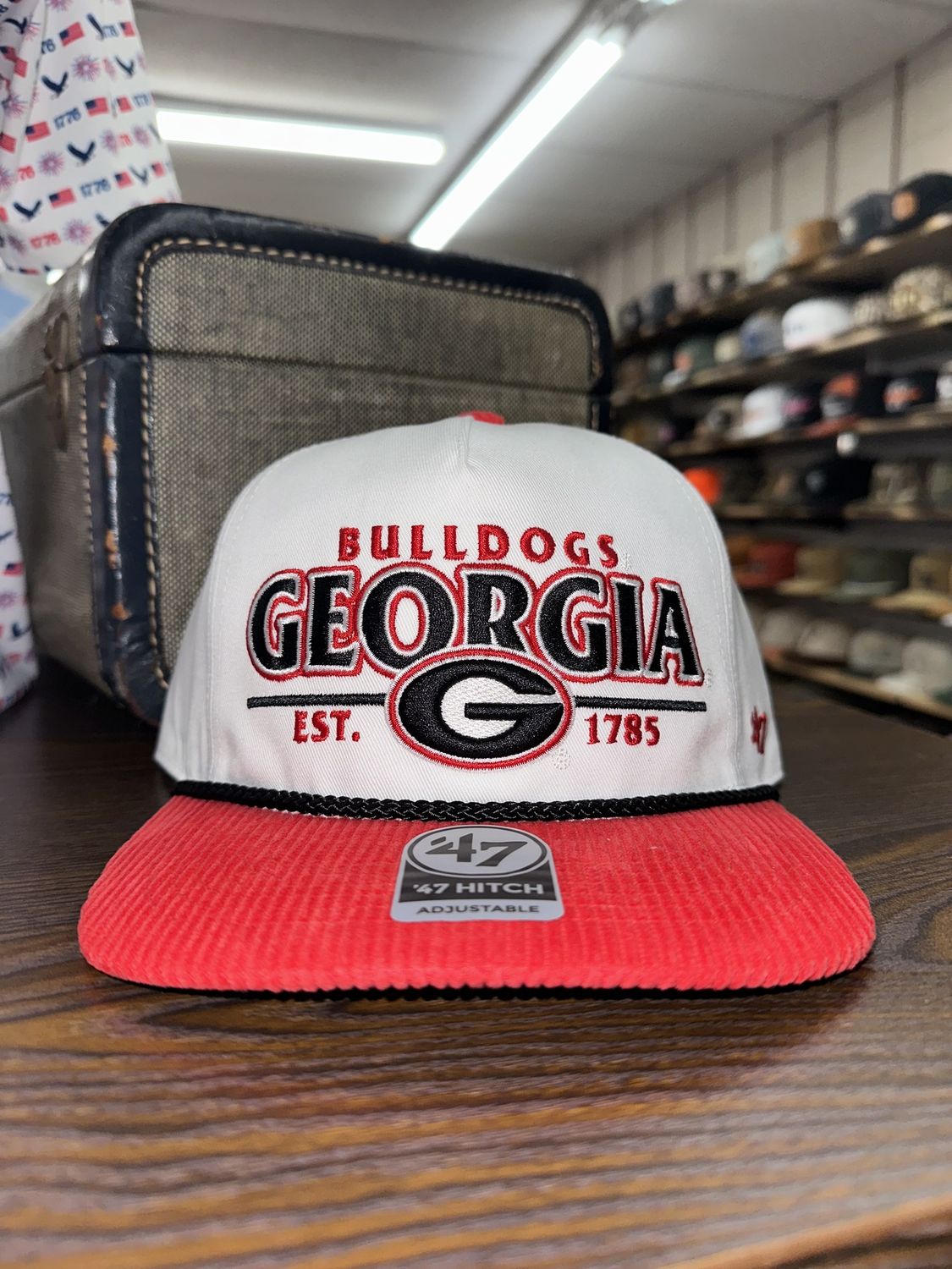 Georgia Bulldogs White Rustic 47 Hitch Hat