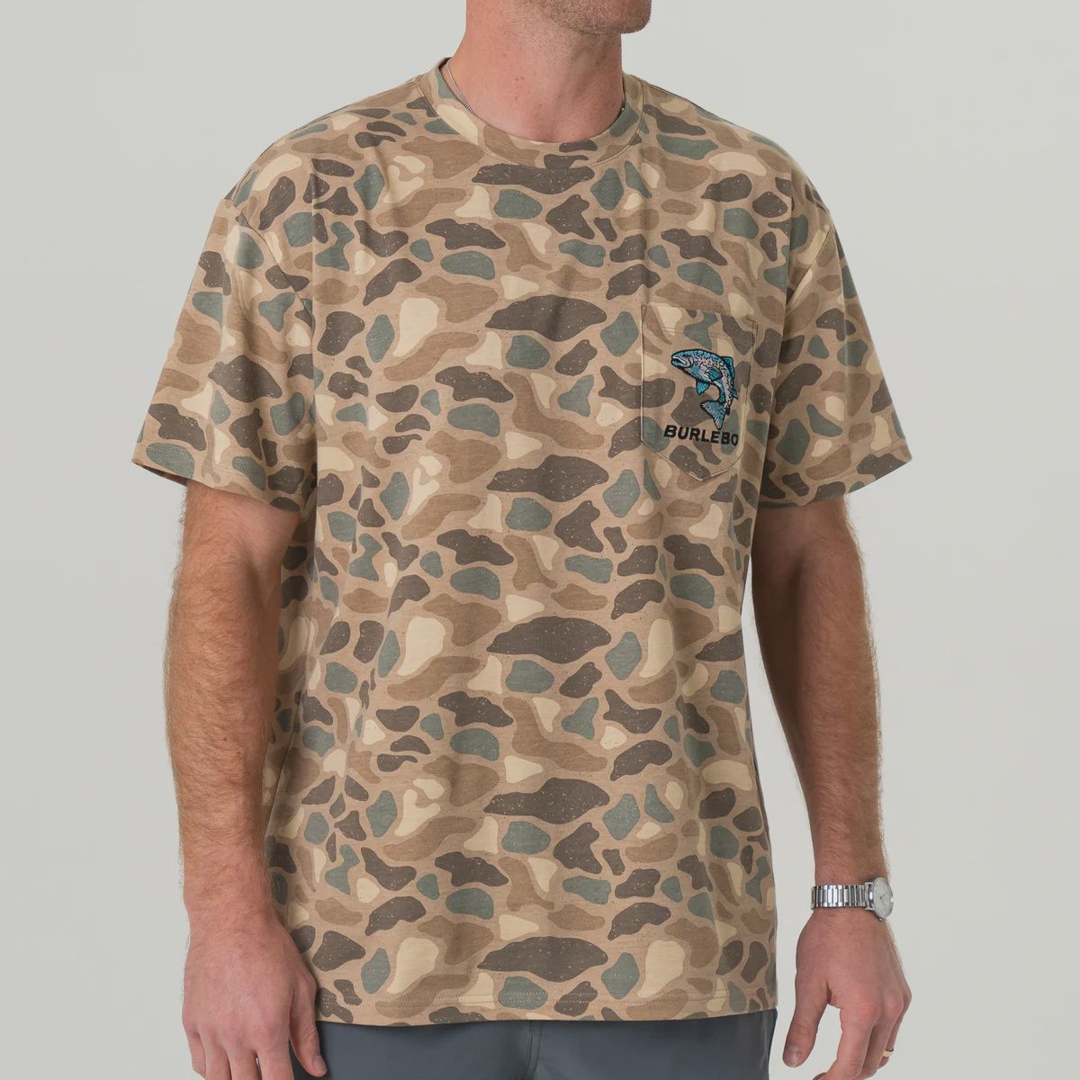 Pintail Camo Jumping Trout Short Sleeve Tee