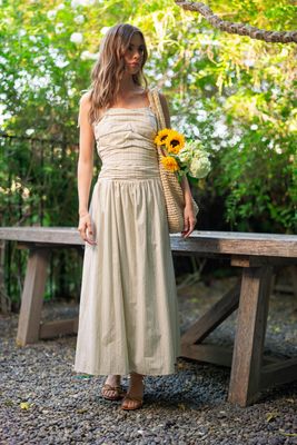 Out With You Sleeveless Midi Dress