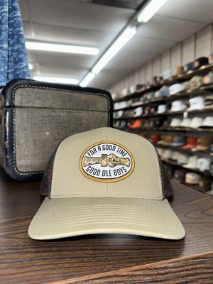 GOB Duck Call Patch Trucker Hat - Khaki/Brown