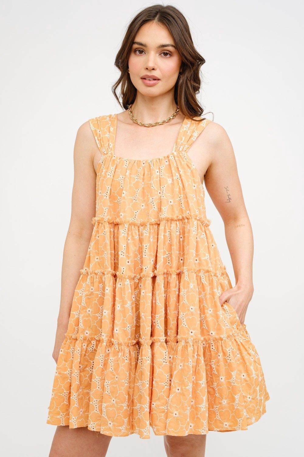 Lily Eyelet Mini Dress