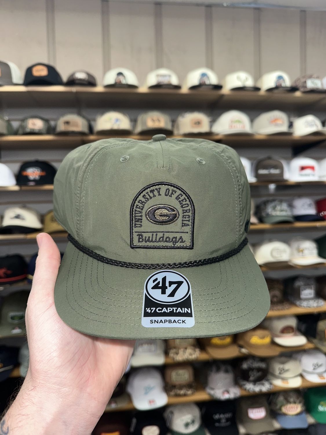 Georgia Bulldogs Moss Pier 47 Captain Rope Hat
