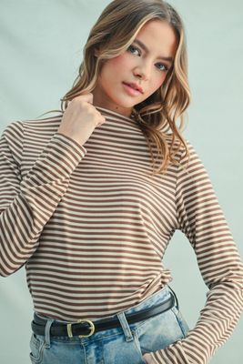 All About Stripes Long Sleeve Knit Top