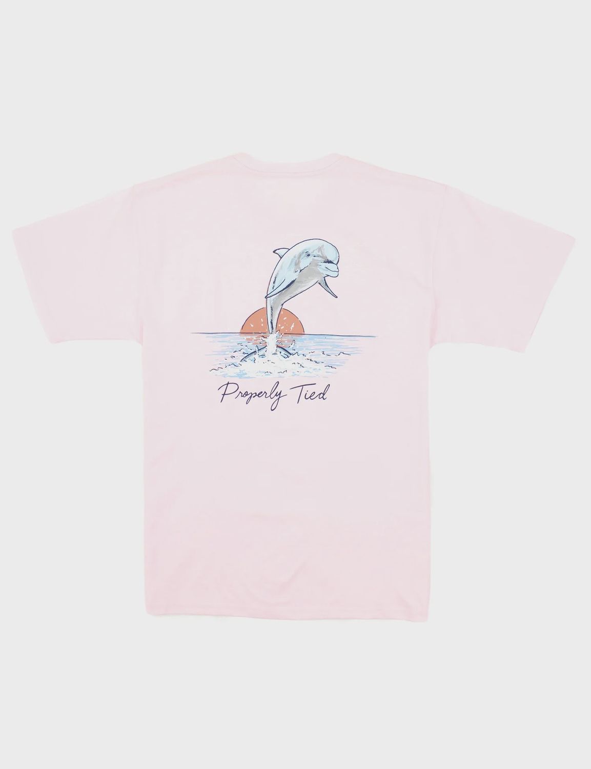 Dolphin Short Sleeve Tee - Rose