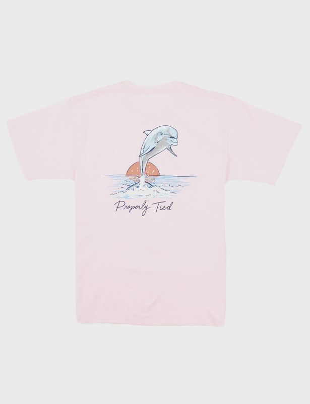 Dolphin Short Sleeve Tee - Rose