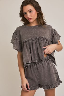 Become Amazing Ruffle Short Set