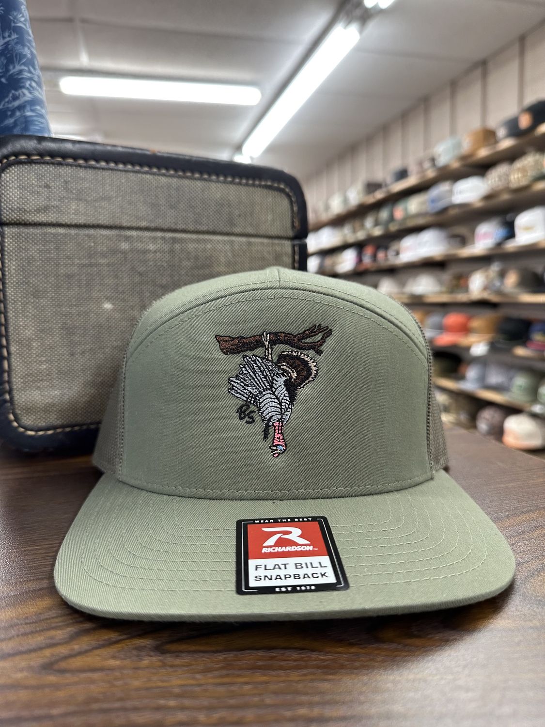 Hanging Tom 7 Panel Hat - Solid Loden
