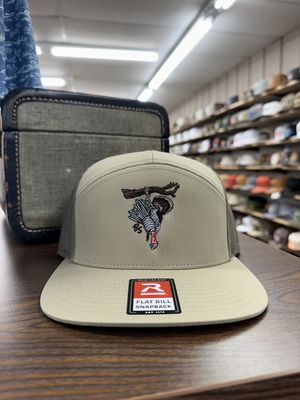 Hanging Tom 7 Panel Hat - Split Pale Khaki/Loden
