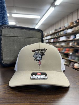 Hanging Tom Trucker Hat - Khaki White