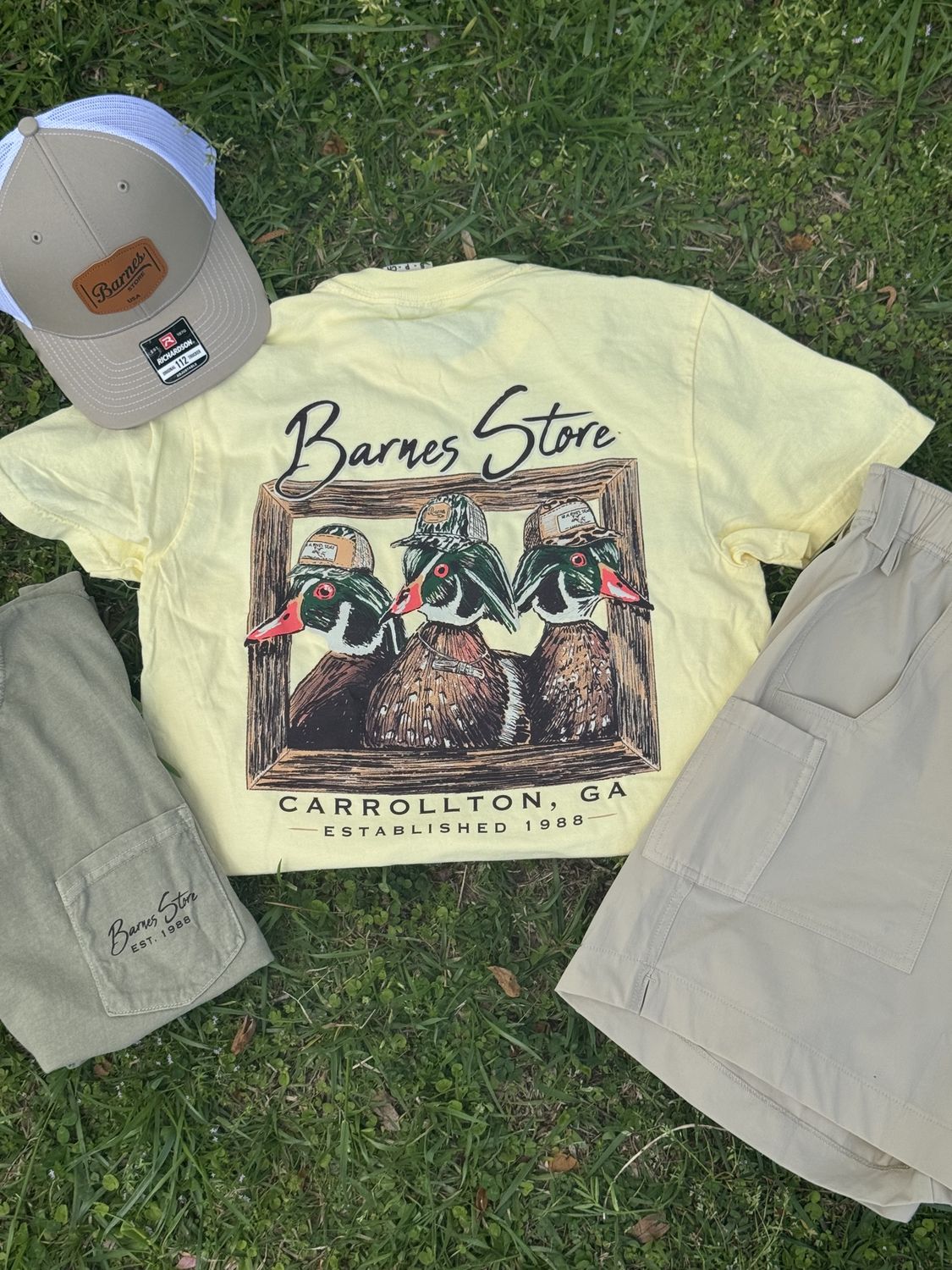 Woody Hat Short Sleeve T-Shirt, Color: Banana, Size: SML