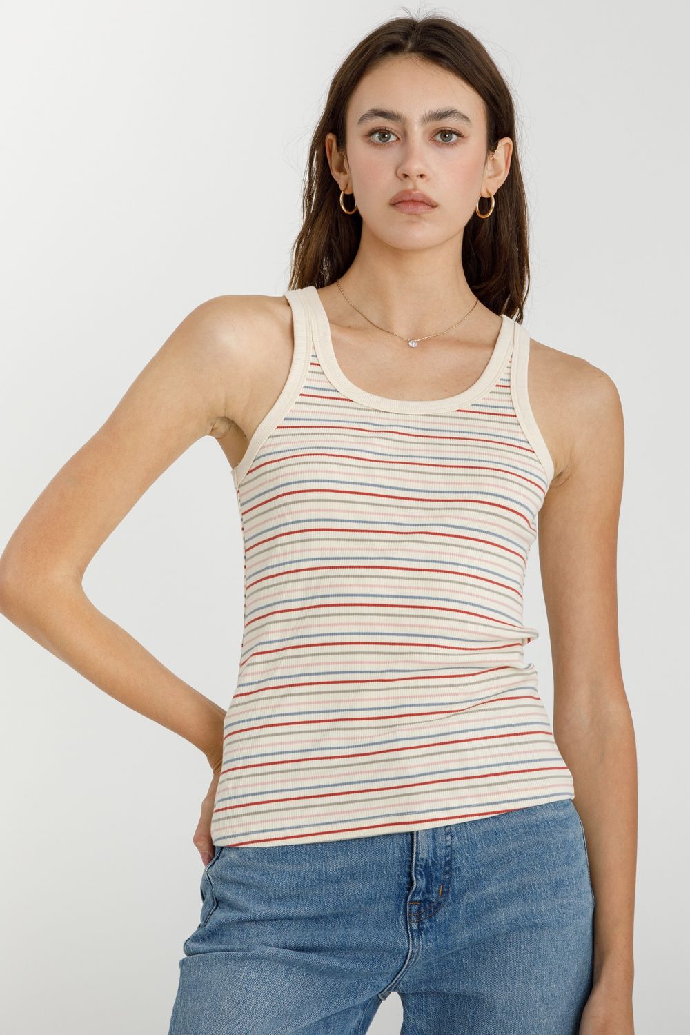 Very Sweet Ribbed Tank Top