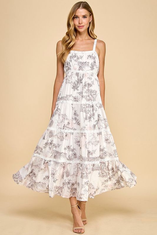 Flawless Tiered Midi Dress
