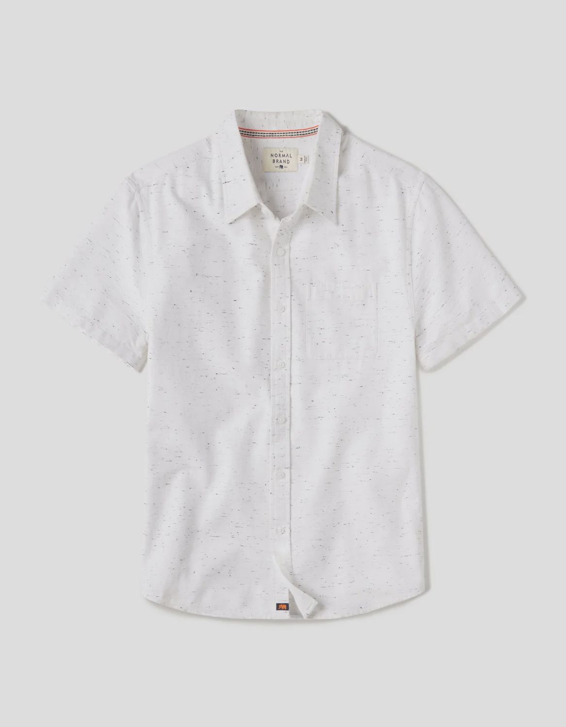 Freshwater Button Down Short Sleeve Shirt, Color: White, Size: MED