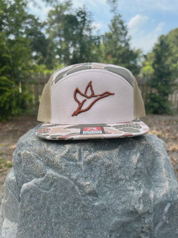 7 Panel Duck Camo Hat - Copper Icon