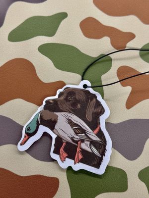 Chocolate Lab &amp; Mallard Air Freshner - Sandalwood