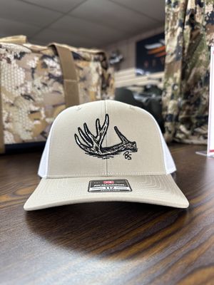 Antler Shed Trucker Hat - Khaki/White