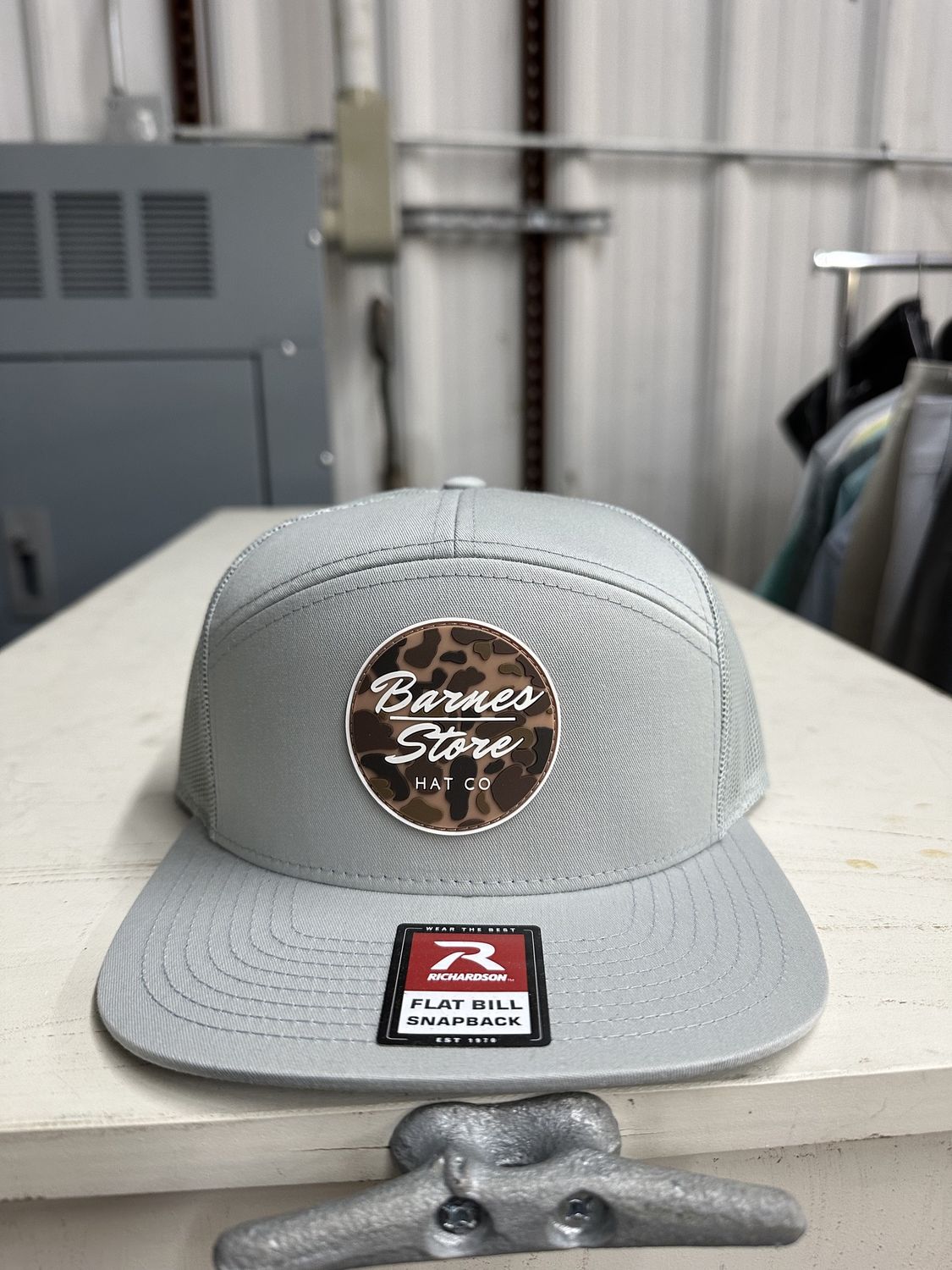 Camo Rubber Patch 7-Panel Hat - Quarry