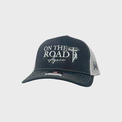 On The Road Again Trucker Hat - Charcoal/White