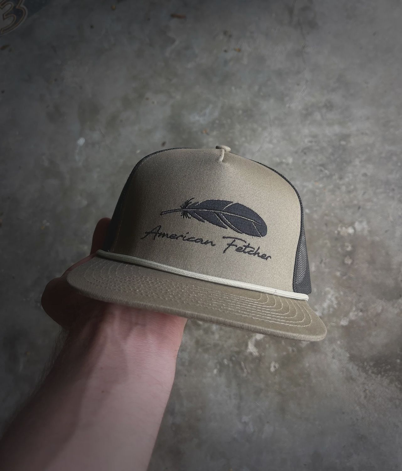 Feather Roper Hat - Moss/Black