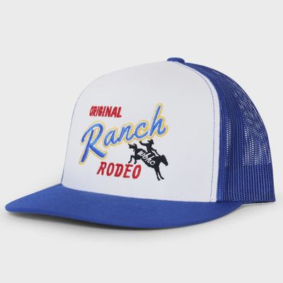 Ranch Rodeo Trucker Hat - White/Blue