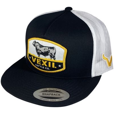 Vexil Cattle Co. Black Brangus Hat - Black/White