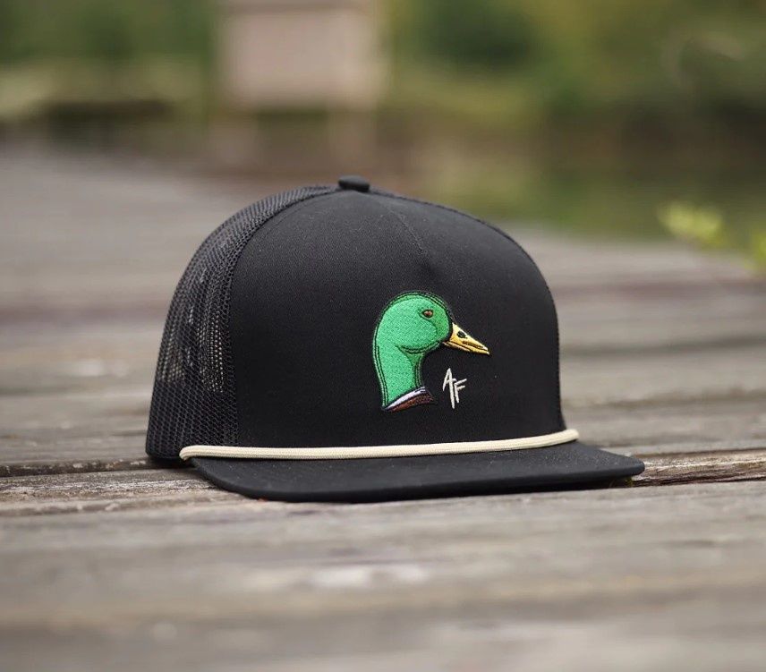 Mallard Head Trucker Rope Hat - All Black