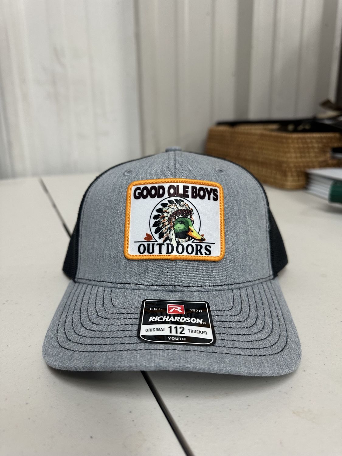 GOB Red Man Patch Youth Hat - Heather/Black