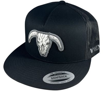 Bull Skull Hat - Black
